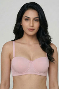 Zivame Padded Regular Wired 3/4th Coverage Strapless Bra - Pale Lilac — thumbnail 2